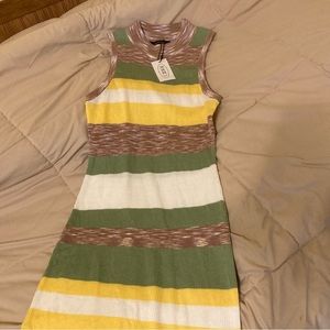 Cider, Sweater Mock-Neck Sleeveless Dress